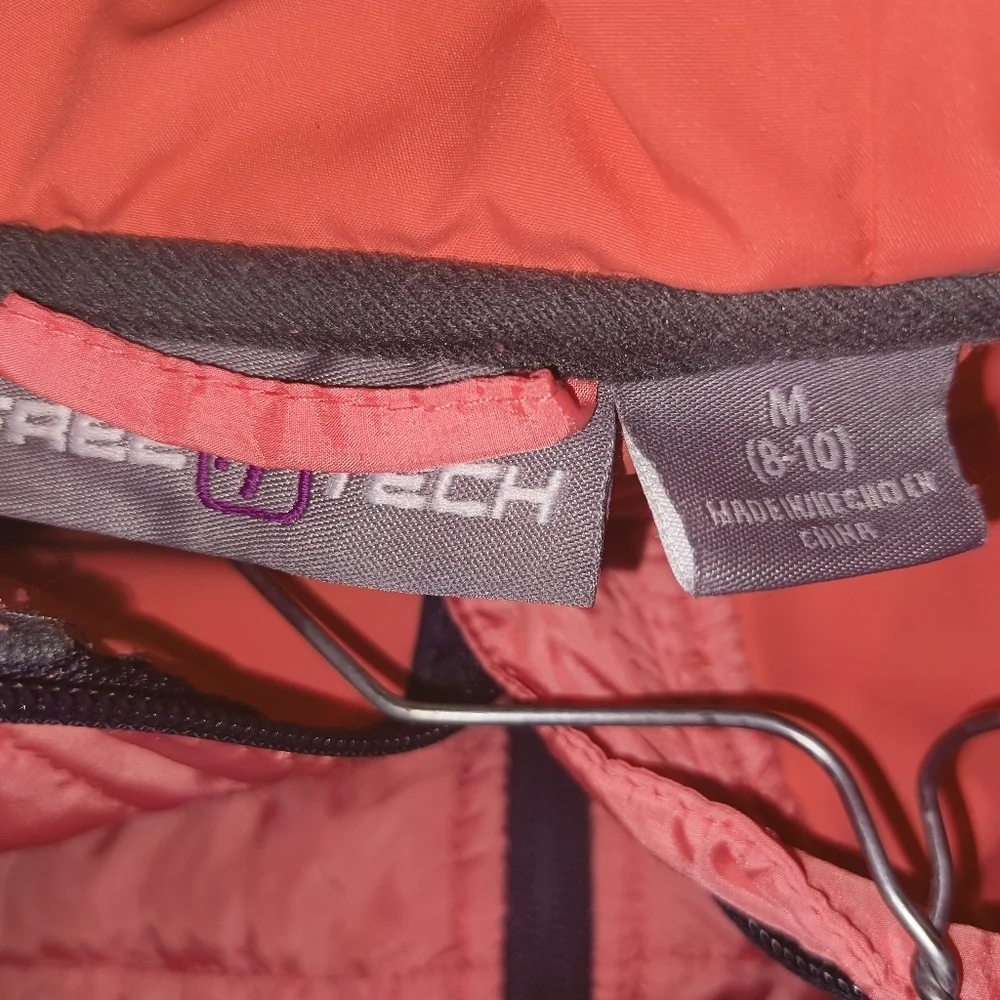 Coral and Purple Kids Puffer Jacket 116